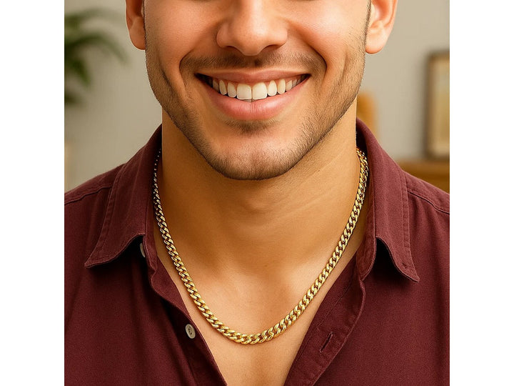 14k Yellow Gold Classic Miami Cuban Solid Chain (5.00 mm)