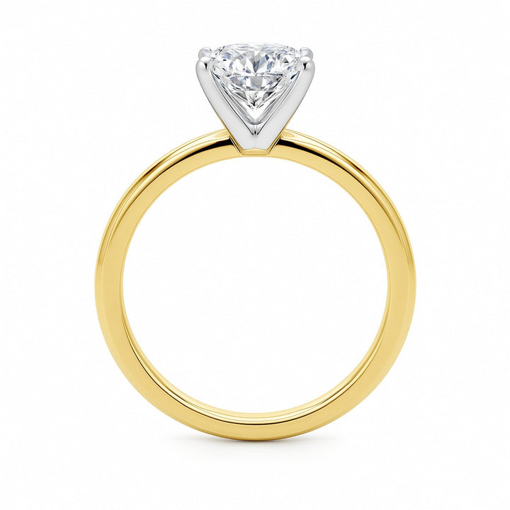1.50Ct Cushion Lab Grown IGI G/VS1 Diamond Ring in 10K Yellow Gold