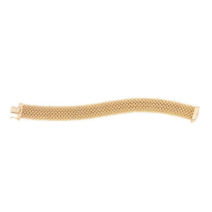 14k Yellow Gold High Polish Thick Braided Bracelet  (14.50 mm)