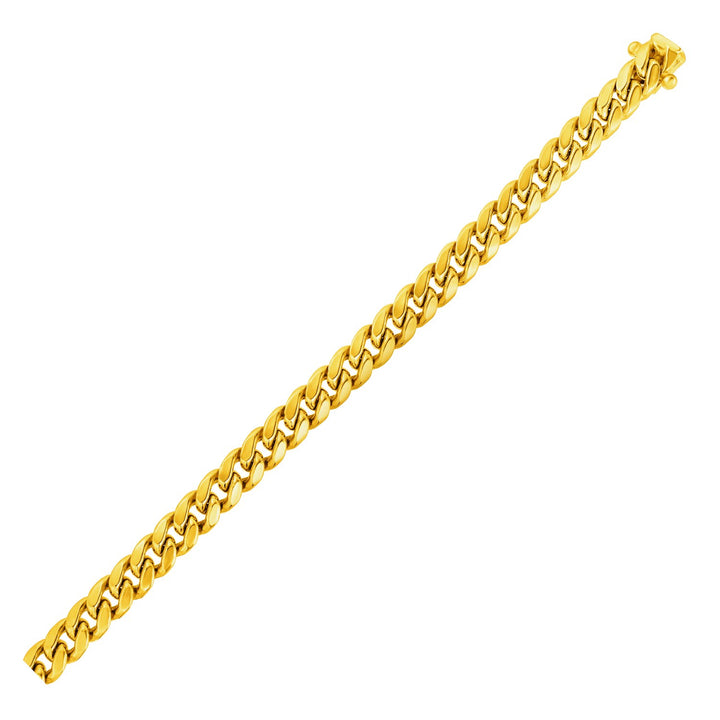 14k Yellow Gold Semi Solid Miami Cuban Bracelet (6.10 mm)