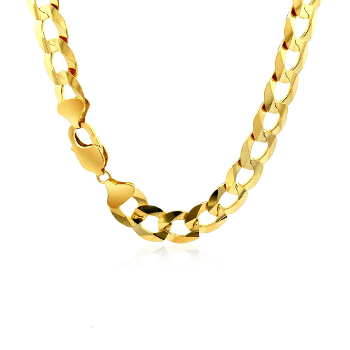 Solid Curb Chain in 14k Yellow Gold (12.18 mm)