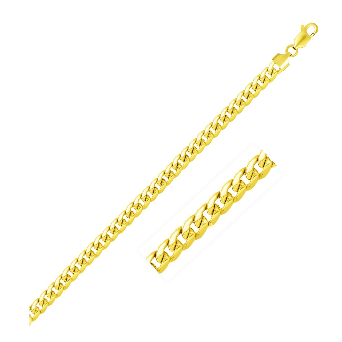10k Yellow Gold Light Miami Cuban Bracelet (5.50 mm)