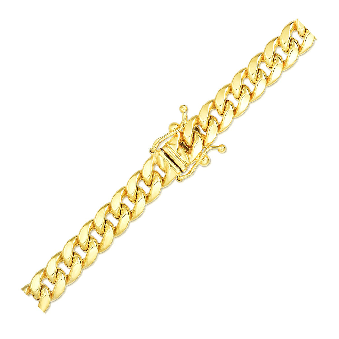 14k Yellow Gold Semi Solid Miami Cuban Chain (6.10 mm)