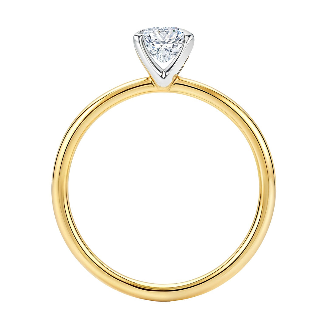 1.50Ct Emerald Lab Grown IGI G/VS1 Diamond Ring in 14K Yellow Gold