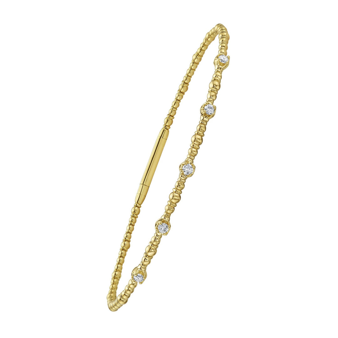 Classic 14K Yellow Gold Beaded Bracelet
