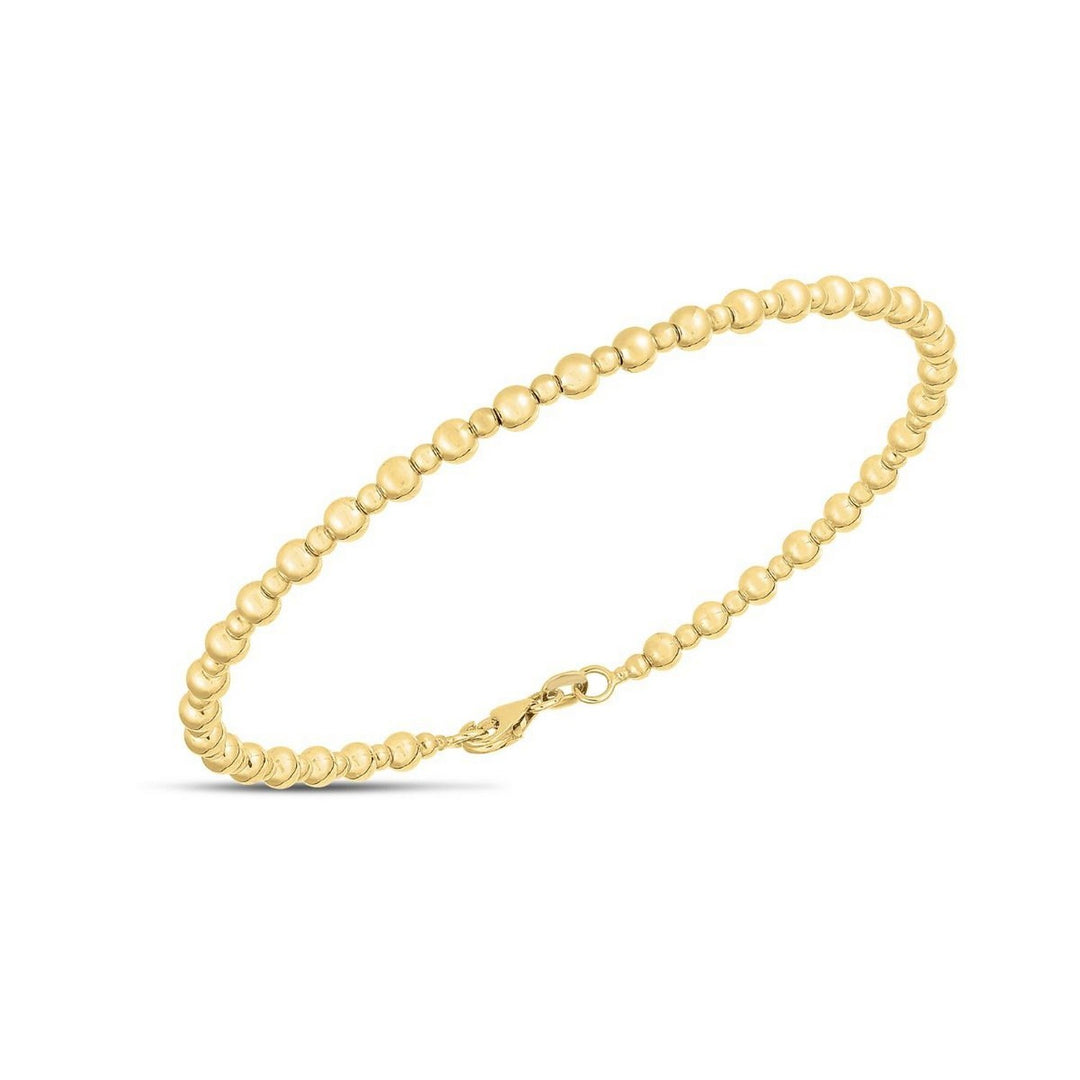 14K Yellow Gold Pallina Bead Bracelet (3.00 mm)