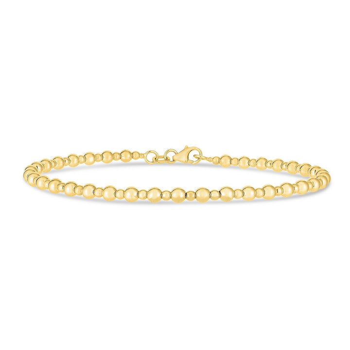 14K Yellow Gold Pallina Bead Bracelet (3.00 mm)