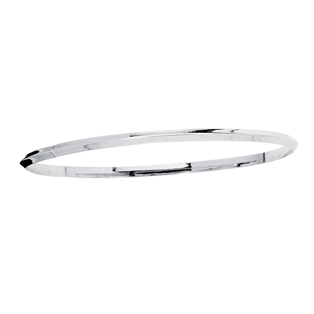 14K White Gold Knife Edge Bangle