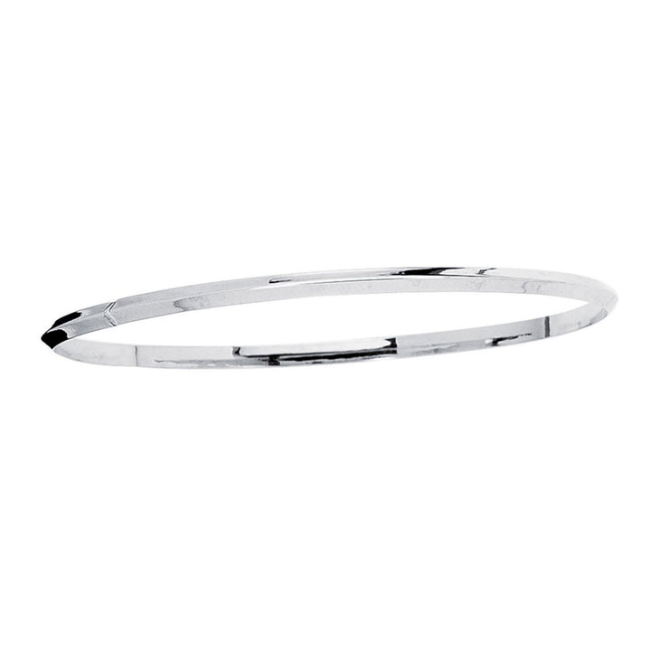 14K White Gold Knife Edge Bangle