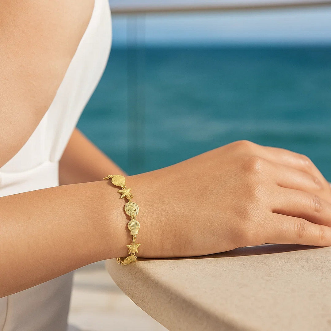 Sea Life Bracelet in 10K Yellow Gold