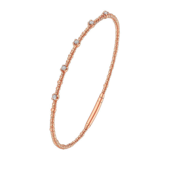 Classic 14K Rose Gold Beaded Bracelet