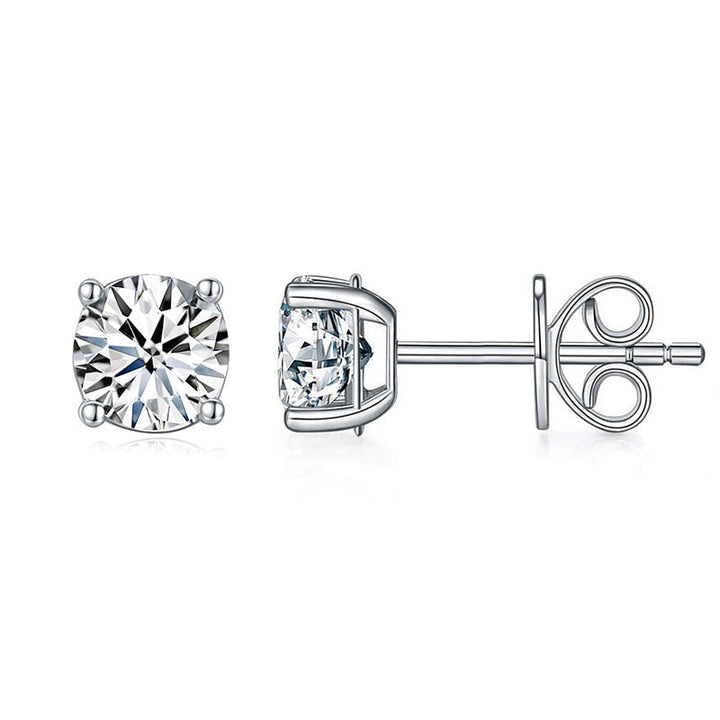 0.5 Carat Lab Grown Diamond Earrings (Total 1 Carat) 14K White Gold