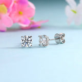 1 Carat Lab Grown Diamond Earrings (Total 2 Carats) 14K White Gold