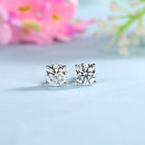 1 Carat Lab Grown Diamond Earrings (Total 2 Carats) 14K White Gold