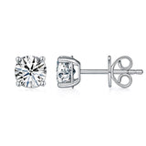 1 Carat Lab Grown Diamond Earrings (Total 2 Carats) 14K White Gold