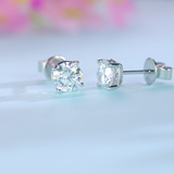 1 Carat Lab Grown Diamond Earrings (Total 2 Carats) 14K White Gold