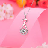 1 Carat Lab Grown Diamond Pendant Necklace 14K White Gold