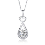 1 Carat Lab Grown Diamond Pendant Necklace 14K White Gold