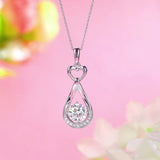 1 Carat Lab Grown Diamond Pendant Necklace 14K White Gold