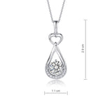 1 Carat Lab Grown Diamond Pendant Necklace 14K White Gold