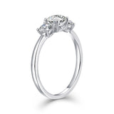 Three-Stone 0.5 Carat Lab Grown Diamond Ring 14K White Gold