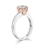 1 Carat Lab Grown Diamond Ring 14K White Gold Rose Gold