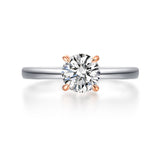 1 Carat Lab Grown Diamond Ring 14K White Gold Rose Gold