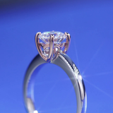 1 Carat Lab Grown Diamond Ring 14K White Gold Rose Gold