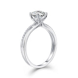 1 Carat Lab Grown Diamond Ring 14K White Gold