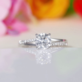 1 Carat Lab Grown Diamond Ring 14K White Gold