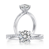 1 Carat Lab Grown Diamond Ring 14K White Gold