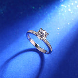 1 Carat Lab Grown Diamond Ring 14K White Gold