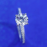 1 Carat Lab Grown Diamond Ring 14K White Gold