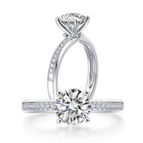 1 Carat Lab Grown Diamond Ring 14K White Gold