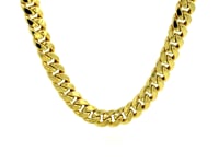 14k Yellow Gold Semi Solid Miami Cuban Chain (6.10 mm)