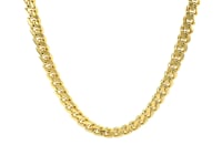 14k Yellow Gold Miami Cuban Semi Solid Chain (5.50 mm)