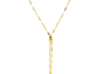 Teardrop Lariat Double Strand Necklace in 14k Yellow Gold