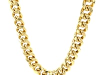 14k Yellow Gold Semi Solid Miami Cuban Chain (10.70 mm)