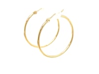 14k Yellow Gold Polished Hoop Earrings (1.5x30mm)