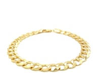 Solid Curb Bracelet in 14k Yellow Gold (8.20 mm)