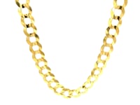 8.2mm 10k Yellow Gold Curb Chain