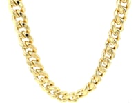 14k Yellow Gold Semi Solid Miami Cuban Chain (9.10 mm)