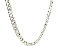 14k White Gold Miami Cuban Semi Solid Chain (5.50 mm)