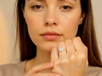 3/4 Carat Round Lab Grown IGI G/VS1 Diamond Solitaire Ring in 14K White Gold