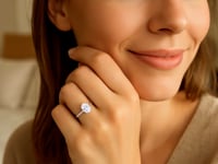 1 Carat Oval Lab Grown IGI G/VS1 Diamond Solitaire Ring in 10K White Gold