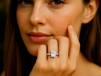 3 Carat Radiant Lab Grown IGI G/VS1 Diamond Solitaire Ring in 10K White Gold