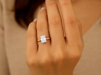 2 Carat Radiant Lab Grown IGI G/VS1 Diamond Solitaire Ring in 10K Yellow Gold