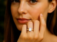 3 Carat Radiant Lab Grown IGI G/VS1 Diamond Solitaire Ring in 10K Yellow Gold