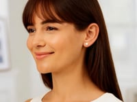 My Fair Lady - 14k Yellow Gold Freshwater Cultured White Pearl Stud Earrings (8.0 mm)