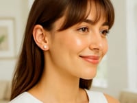 14k Yellow Gold Freshwater Cultured White Pearl Stud Earrings (6.0 mm)